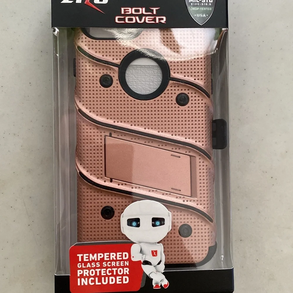iPhone 7 Plus case and glass screen protector